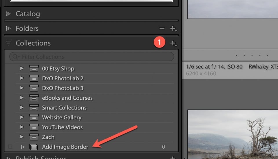 Adding a new collection to hold your images before adding borders