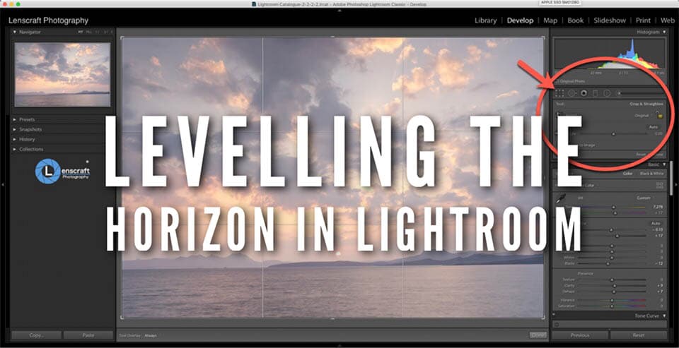 How to level the horizon in lightroom tutorial main image