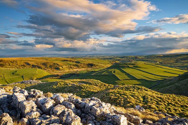 Grand open view from above Malham. Landscape Photography Secret