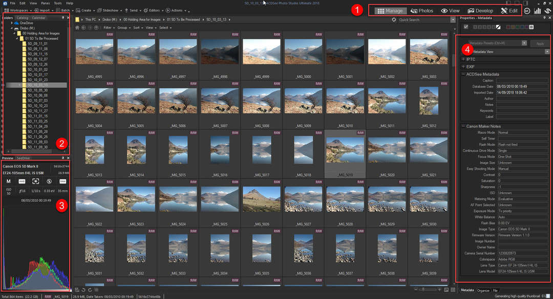 The ACDSee Photo Manager, an alternative to the Lightroom Library module