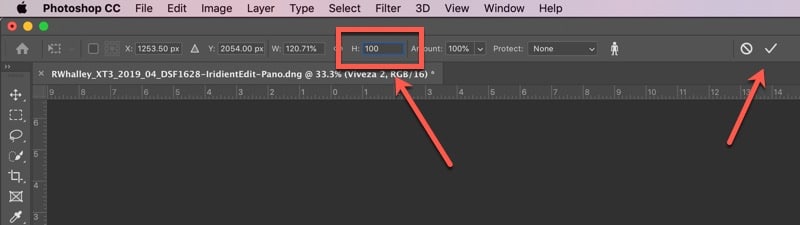 The Photoshop Toolbar for Content Aware Scaling