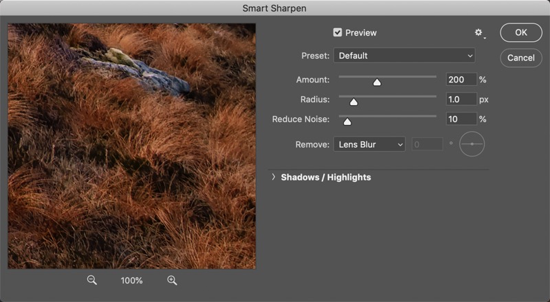 The Photoshop Smart Sharpen Filter