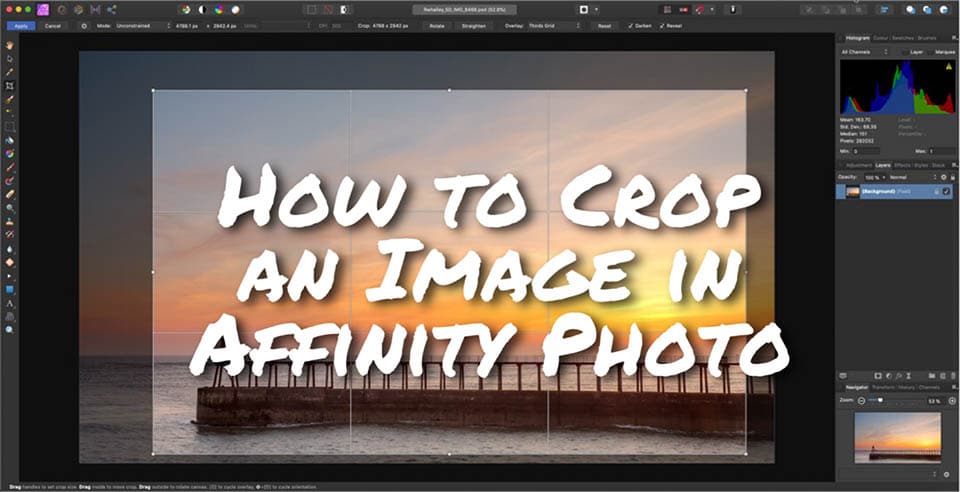 How to crop an image in Affinity Photo main image