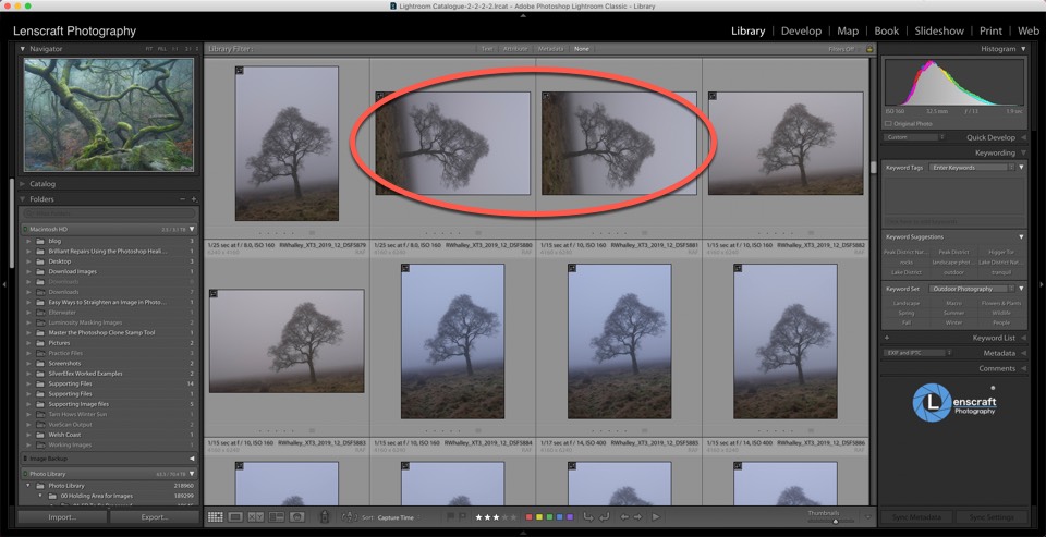 incorrectly rotated images in the Lightroom Library module