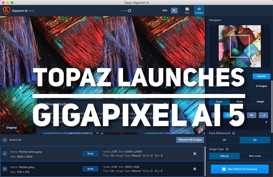 Topaz Labs launches Gigapixel AI 5 main image
