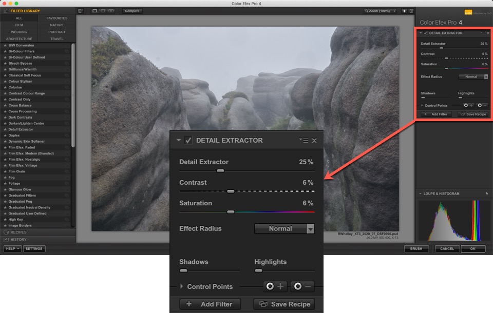 Detail Extractor Filter in Nik Color Efex Pro