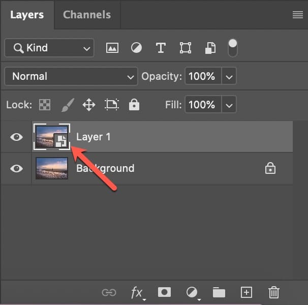 Converting a layer for use with smart filters
