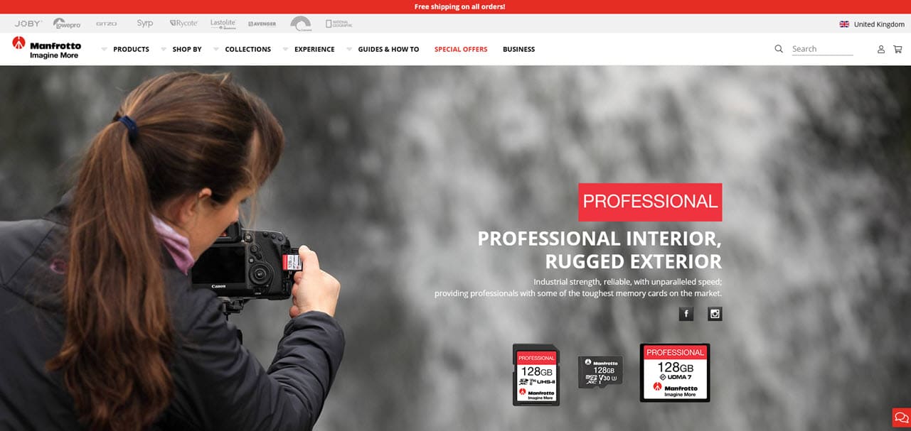 Manfrotto announce 50 percent discount on memory cards
