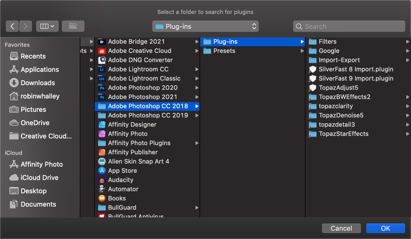 Plugins installed to Photoshop 2018