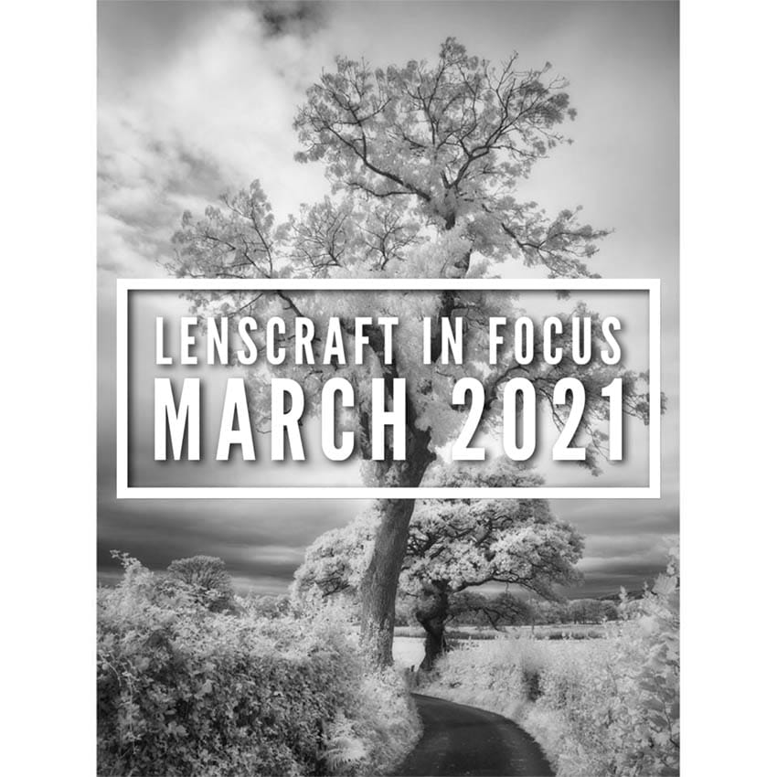 Lenscraft in focus march 2021 newsletter title image
