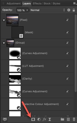 Layer Mask icon in the Layers Studio Panel
