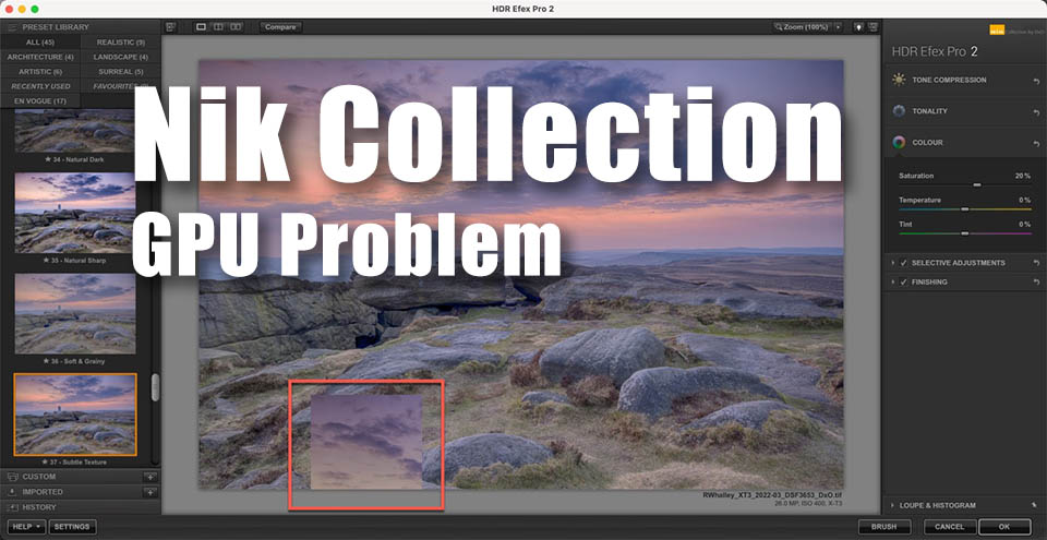 Nik Collection GPU Problem title image