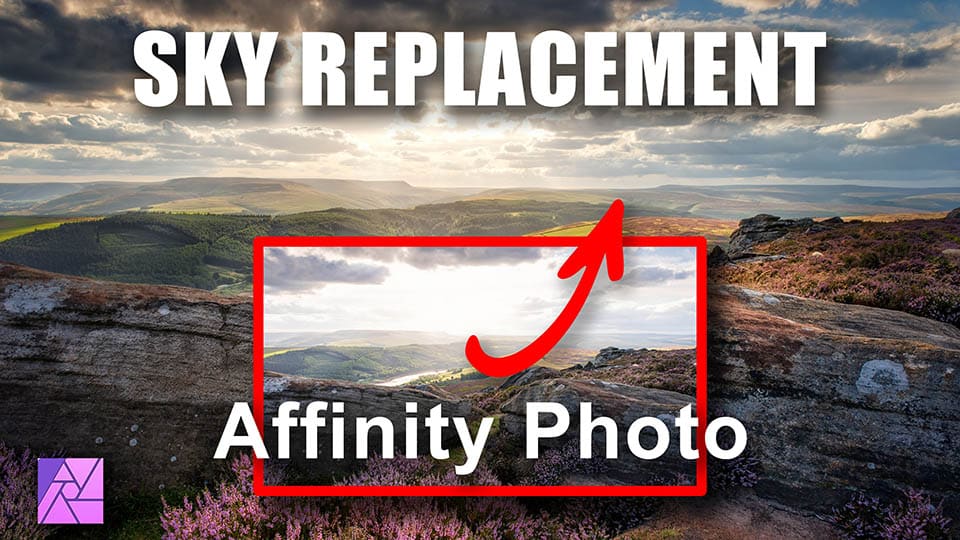 Video demonstrating sky replacement fix for a blown out sky using Affinity Photo