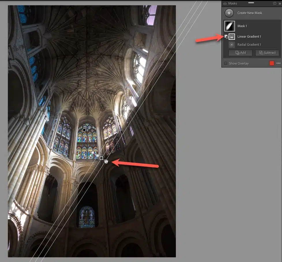Using the Linear Gradient to remove part of the Light Beam