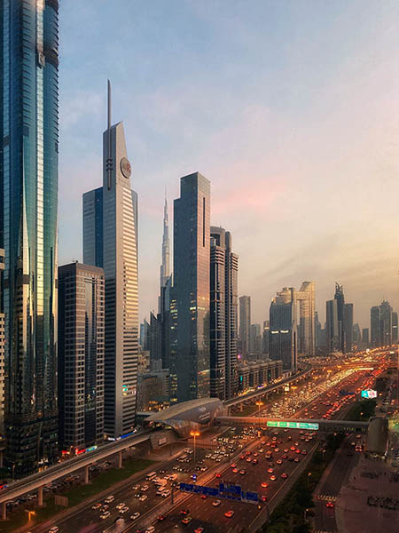 iPhone shot of Dubai sunset Lenscraft in Focus December 2023